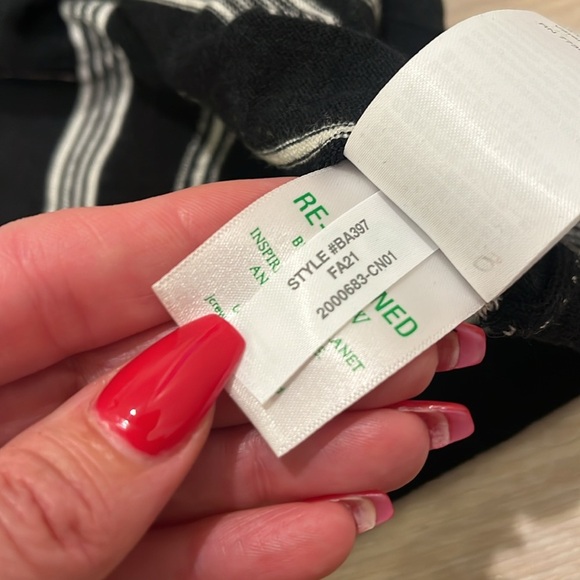 J. Crew | Margot Crewneck Merino Wool Sweater black white classic stripe - Picture 7 of 10